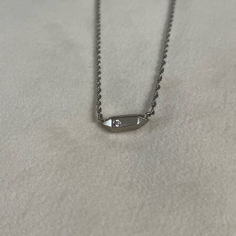 Kendra Scott Silver Carly Necklace with Diamond* Accent